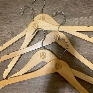 Lululemon Wooden Clothing Hangers (set of 5)